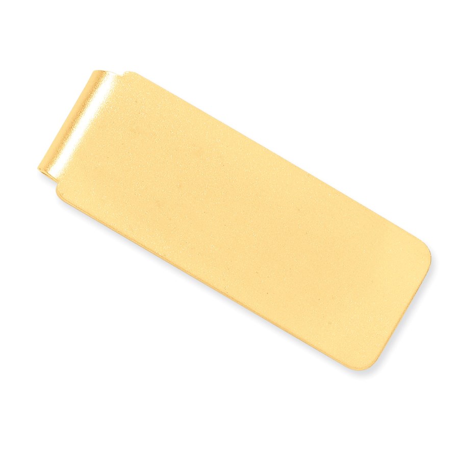 14k Solid Gold Money Clip (Brushed texture)