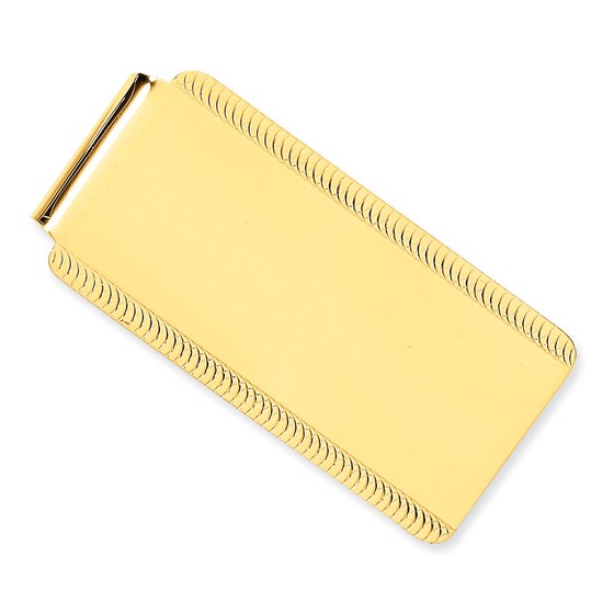 14k Solid Gold Money Clip (Fancy border) 14k Solid Gold Money Clip (Fancy border)