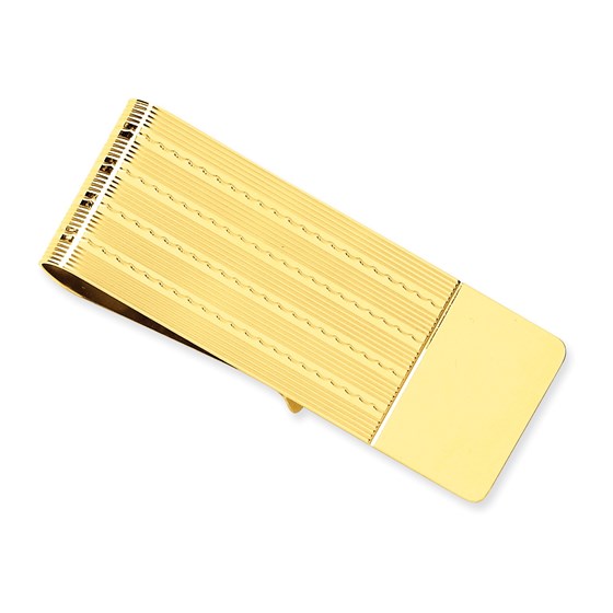 14k Solid Gold Money Clip (Fancy stripes) 14k Solid Gold Money Clip (Fancy stripes)
