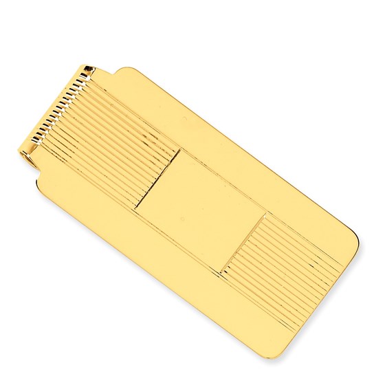 14k Solid Gold Money Clip (Mini-stripes) 14k Solid Gold Money Clip (Mini-stripes)