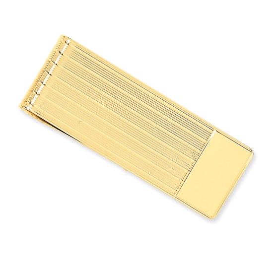 14k Solid Gold Money Clip (Multi-striped) 14k Solid Gold Money Clip (Multi-striped)