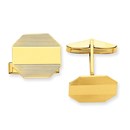 14k Solid Gold Octagonal Cuff Links