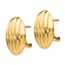 14k Solid Gold Polished Fancy Omega Back Post Earrings (19 mm)