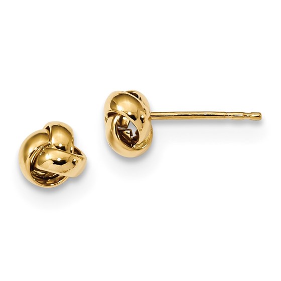 14k Solid Gold Polished Love Knot Post Earrings (6.2 mm) 14k Solid Gold Polished Love Knot Post Earrings (6.2 mm)