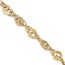 14k Solid Gold Polished Textured Fancy Link Bracelet