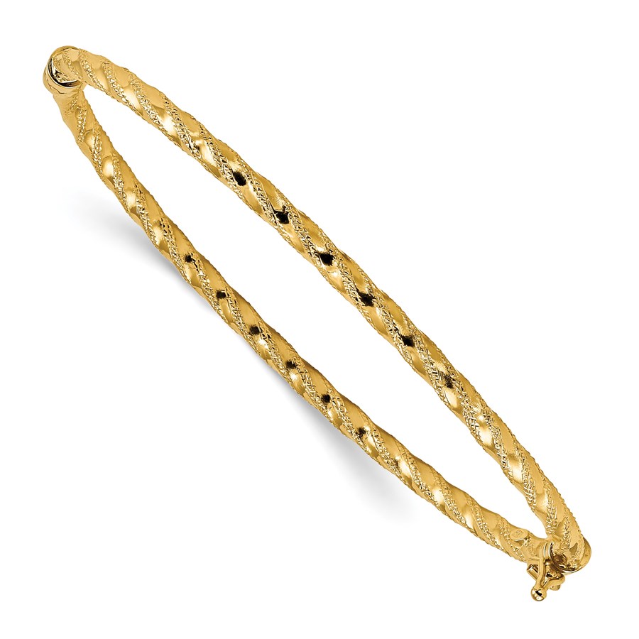 14k gold hinged bangle bracelet Clearance