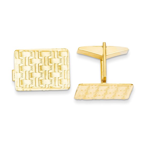 14k Solid Gold Rectangular Cuff Links 14k Solid Gold Rectangular Cuff Links