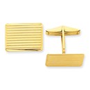 14k Solid Gold Textured Cuff Links