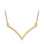 14k Solid Gold V Necklace