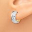 14k Solid Two-Tone Gold Textured Hinged Hoop Earrings