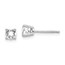 14k Solid White Gold 4 mm Zirconia Earrings