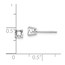 14k Solid White Gold 4 mm Zirconia Earrings