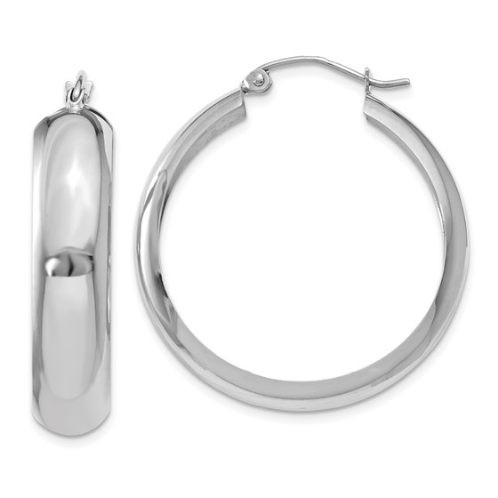 14k Solid White Gold Hoop Earrings 14k Solid White Gold Hoop Earrings