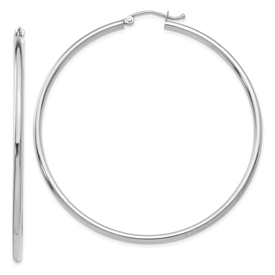 14k Solid White Gold Lightweight Hoop Earrings 14k Solid White Gold Lightweight Hoop Earrings
