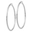 14k Solid White Gold Lightweight Hoop Earrings
