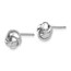 14k Solid White Gold Polished Knot Post Earrings