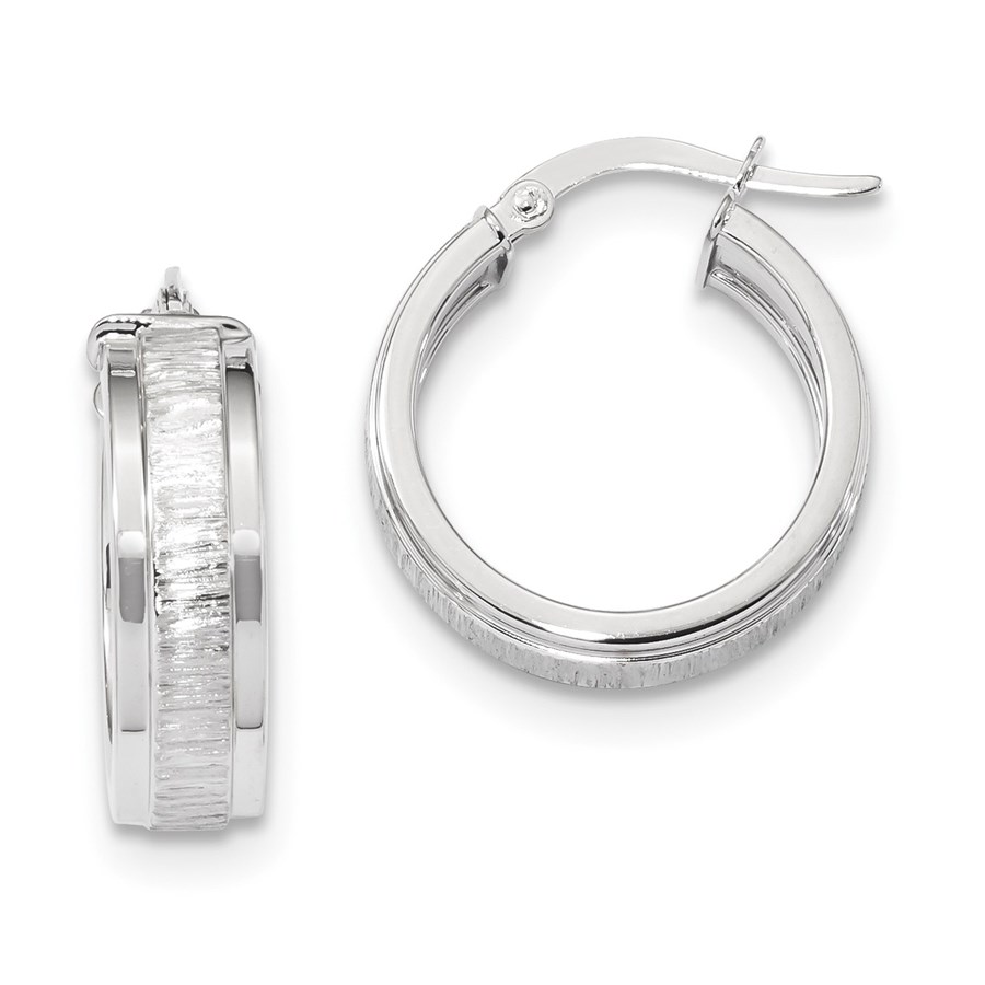 White gold 14k hoop earrings Outlet