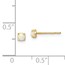 14k Synthetic Lab Created Opal Post Earrings - 44 mm