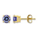 14k Tanzanite Post Earrings