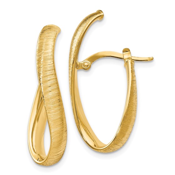 14K Textured Earrings - 28 mm 14K Textured Earrings - 28 mm