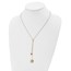14K Textured Heart Family Tree 2in ext. Necklace - 20 in.