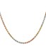 14K Tri-Color 2.9mm D/C Rope Chain - 22 in.
