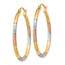 14k Tri-color 2 mm Diamond-cut Earrings