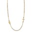 14K Tri-color Cross Beaded Rosary Style Necklace - 18 in.