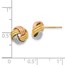 14K Tri Color Knot Polished D/C Post Earrings - 8 mm