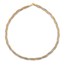 14K Tri-color Polished/Textured Stretch Necklace - 17.75 in.