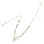 14K Tri-color Three Heart w/ 1in ext. Necklace - 17 in.