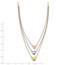 14K Tri-color Three Heart w/ 1in ext. Necklace - 17 in.