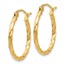 14k Twist Polished Hoop Earring