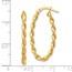 14K Twisted Oval Hoop Earrings - 29 mm