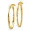 14K Twisted Oval Hoop Earrings - 30 mm