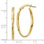 14K Twisted Oval Hoop Earrings - 30 mm