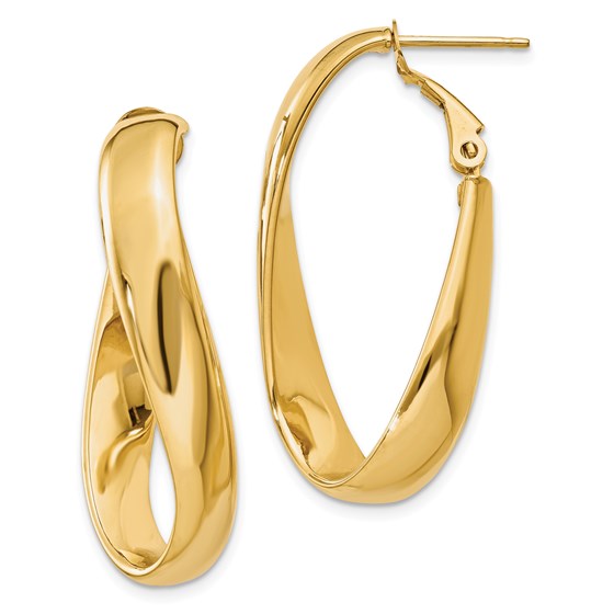 14k Twisted Oval Hoop Earrings 14k Twisted Oval Hoop Earrings