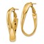 14k Twisted Oval Hoop Earrings