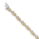 14K Two-tone 1ct Diamond Bracelet Two Tone Gold - 7 in.