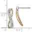 14k Two-tone .2ct Diamond Fancy Earrings - 17 mm