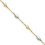 14K Two-tone 9in Plus Anklet - 10 in.