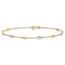 14K Two-tone 9in Plus Anklet - 10 in.