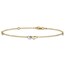 14K Two-tone and D/C Hearts 9in Plus Anklet - 10 in.