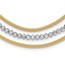 14K Two-tone and Diamond-cut Layered Necklace - 17.75 in.