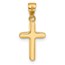 14K Two-tone and Textured Crucifix Pendant - 19.7 mm