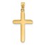 14K Two-tone and Textured Crucifix Pendant - 28.5 mm