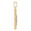 14K Two-tone and Textured Crucifix Pendant - 34.6 mm
