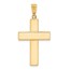 14K Two-tone and Textured Crucifix Pendant - 36 mm