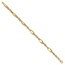 14K Two-tone and Textured Fancy Link Bracelet - 7.5 in.