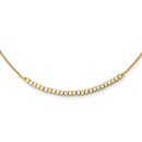 14K Two-tone Beaded 18in Necklace - 18 in.